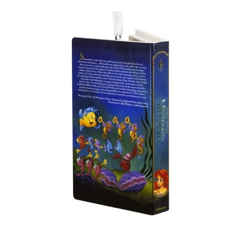 Hallmark Disney The Little Mermaid Retro Video Cassette Case Ornament NWT
